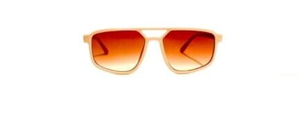 Anteojos de sol realizados en pasta, con lentes en policarbonato y protección uv 400. Los anteojos tienen bisagras plásticas y vienen con funda.