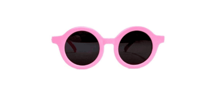 Anteojos de sol para niños realizados en pasta, con lentes en policarbonato y protección uv 400. Las bisagras son plásticas.