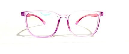 Anteojos antireflex realizados en pasta, con lentes en policarbonato y tratamiento blue light. Los anteojos tienen bisagras plásticas y vienen con funda.