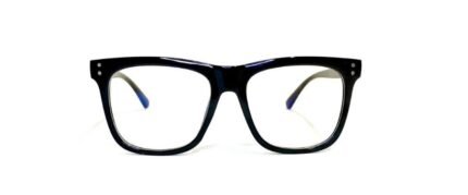 Anteojos antireflex realizados en pasta, con lentes en policarbonato y  tratamiento blue ligth. Los anteojos tienen bisagras plásticas y vienen con funda.