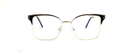 Armazón para lentes realizado en metal, con bisagras en acero inoxidable y patillas resistentes en poliamida. Los armazones para lentes vienen con estuche.