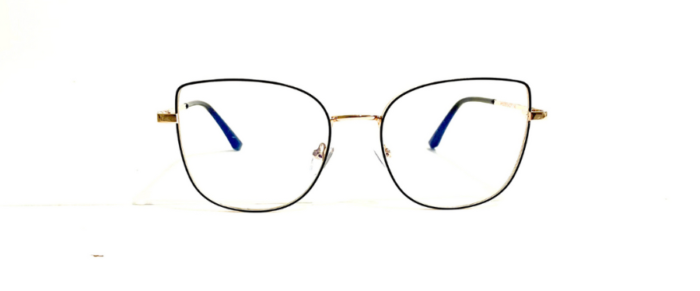 Armazón para lentes realizado en metal, con bisagras en acero inoxidable y patillas resistentes en poliamida. Los armazones para lentes vienen con estuche.